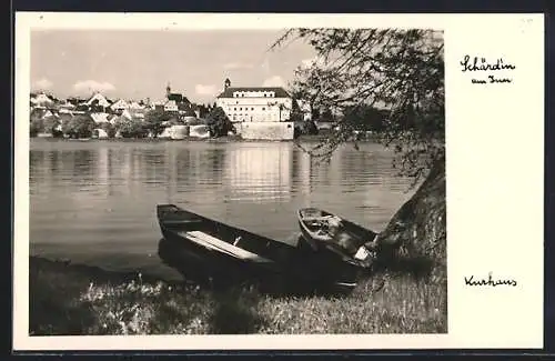 AK Schärding am Inn, Teilansicht mit Kurhaus