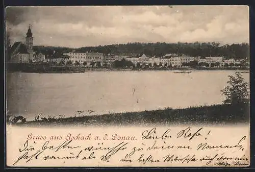 AK Aschach a. d. Donau, Blick auf den Ort