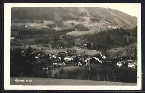 AK Gresten /N. Oe., Panorama mit Kirche