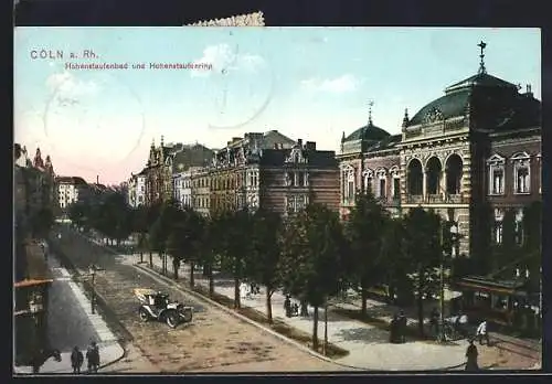 AK Köln-Neustadt, Hohenstaufenbad und Hohenstaufenring aus der Vogelschau