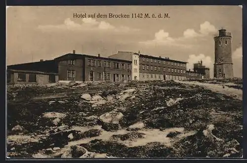 AK Brocken, Ansicht vom Brocken-Hotel