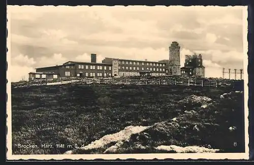 AK Brocken i. H., Hotel und Aussichtsturm