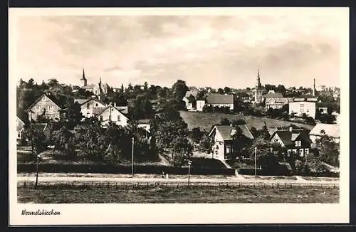 AK Wermelskirchen, Teilansicht mit Kirchen