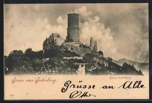 AK Godesberg, Blick zur Ruine