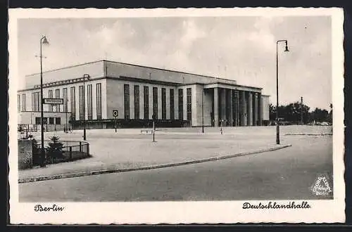 AK Berlin-Charlottenburg, Blick auf die Deutschlandhalle