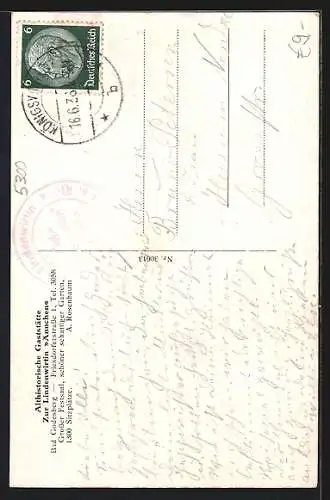 AK Bad Godesberg a. Rh., Gasthaus Zur Lindenwirtin Ännchen