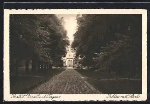 AK Torgau, Gestüt Graditz, Schloss mit Park