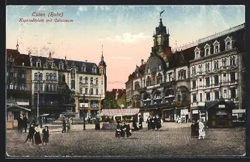 AK Essen /Ruhr, Kopstadtplatz mit Colosseum