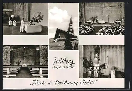 AK Feldberg /Schwarzwald, Kirche der Verklärung Christi, mit Innenansichten