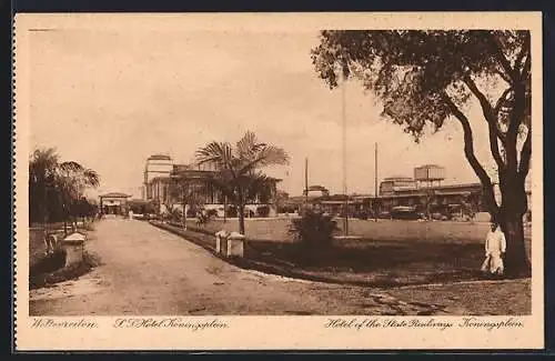 AK Weltervreden, Hotel of the State Railways, Koningsplein
