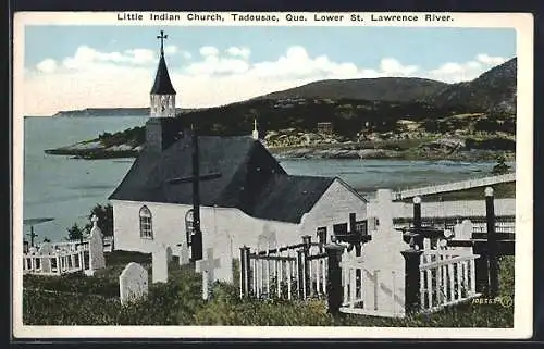 AK Tadousac /Que., Little Indian Chruch, Lower St. Lawrence River