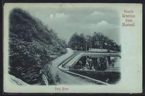 Mondschein-AK Montreal, Park Drive