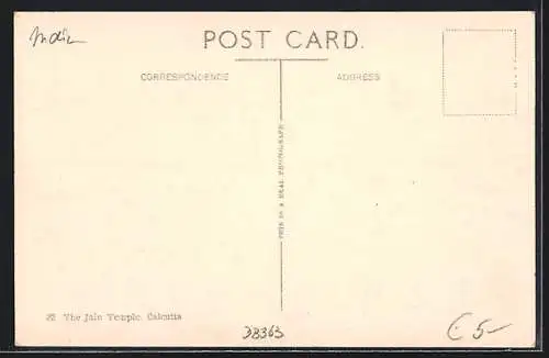 AK Calcutta, The Jain Temple