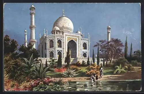 Künstler-AK Agra, the Taj Mahal