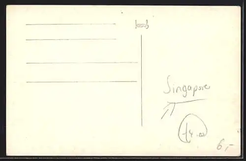 AK Singapore, Öffentliches Gebäude mit britischer Fahne