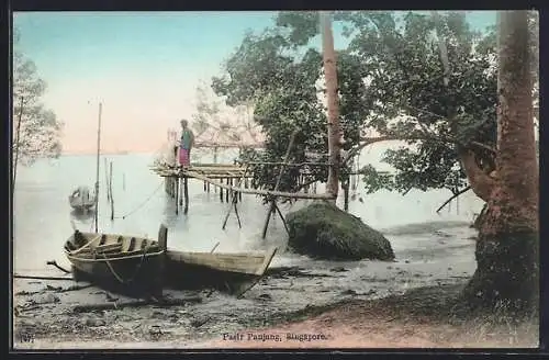 AK Pasir Panjang, Partie mit Fischerbooten
