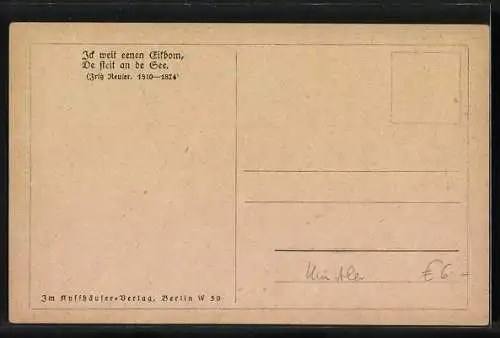 Künstler-AK Robert Kämmerer: Schäfer am Strand unter altem Baum