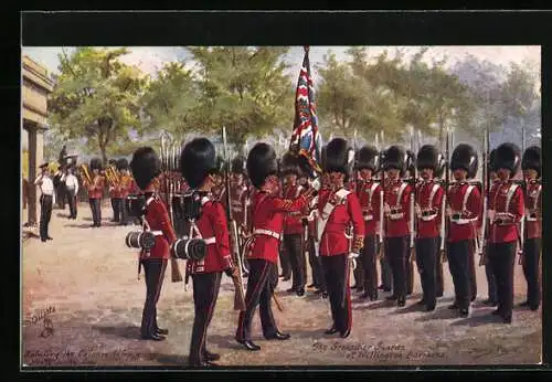 Künstler-AK Harry Payne: The Grenadier Guards or Wellington Barracks