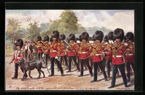Künstler-AK Harry Payne: The Irish Guarde with their regimental pet