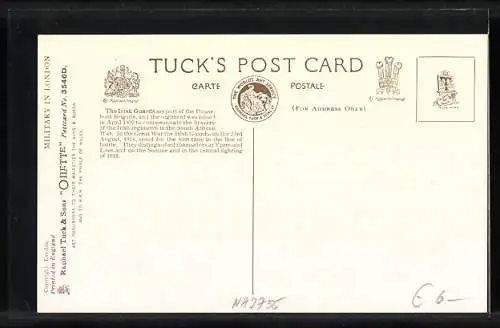 Künstler-AK Harry Payne: The Irish Guarde with their regimental pet