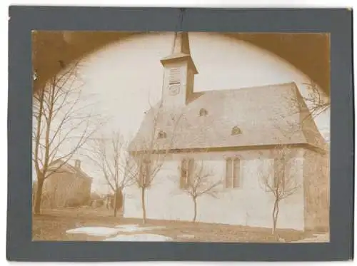 Fotografie Buss & Kupfer, Bad Kreuznach, Ansicht Nieder-Hilbersheim, Blick auf die Kirche