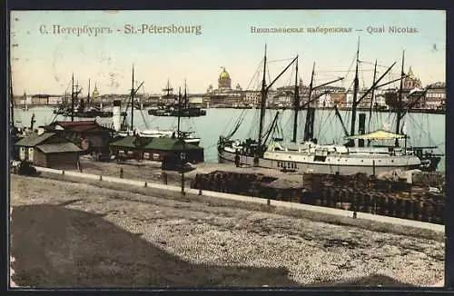 AK St. Petersburg, Quai Nicolas, Hafenpartie