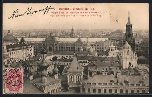 AK Moskau / Moscou, Vue prise de la tour d`Ivan Velikoy