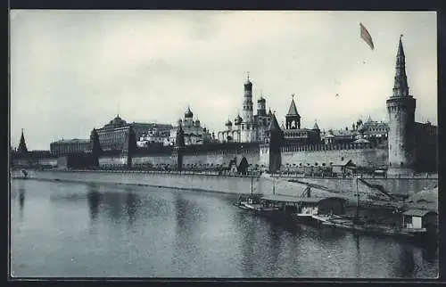 AK Moskau, Vue du Kremlin et la Moscova, Blick zum Kreml