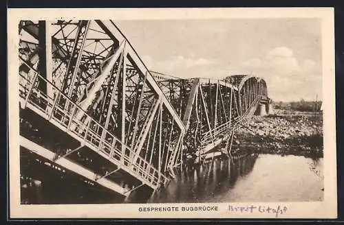 AK Brest-Litowsk, Gesprengte Bugbrücke