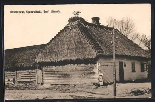 AK Brest Litowsk, Syanowitschi, Bauernhaus