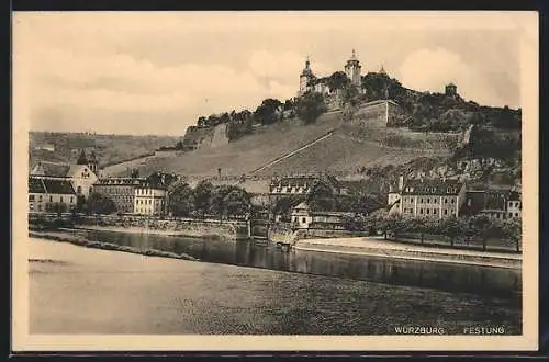 AK Würzburg, Blick zur Festung