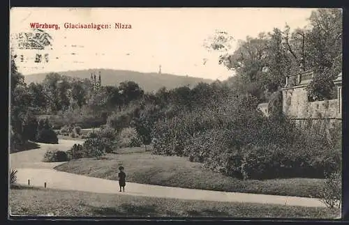 AK Würzburg, Partie in den Glacisanlagen