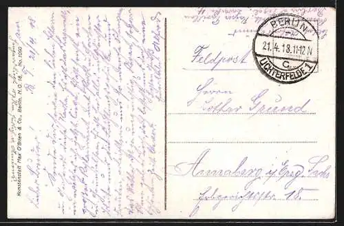 AK Berlin-Tegel, Cafe Kaiser-Pavillon mit Ruderboot