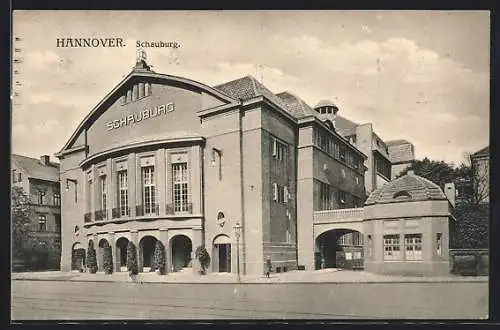 AK Hannover, Schauburg mit Strassenpartie