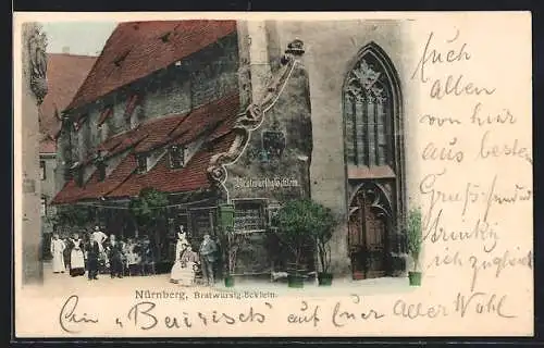 AK Nürnberg, Gasthaus Bratwurstglöcklein