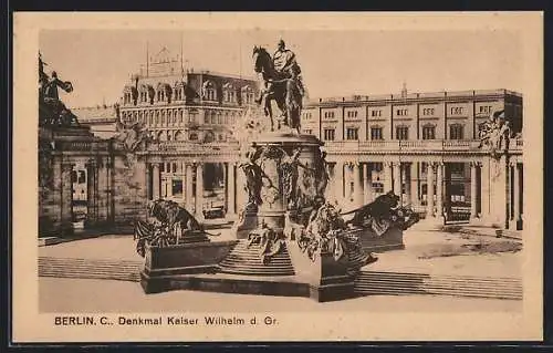 AK Berlin, Denkmal Kaiser Wilhelm d. Gr.