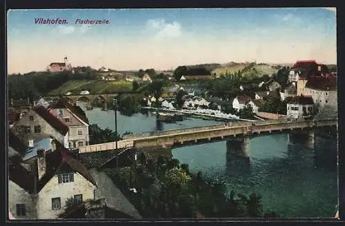 AK Vilshofen, Fischerzeile und Brücken