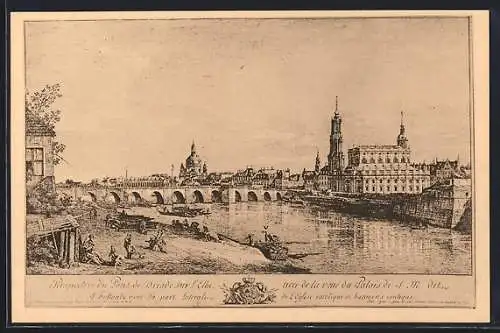 Künstler-AK Dresden, Im 18ten Jahrhundert