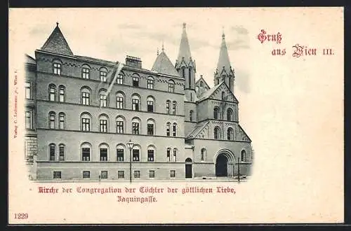 AK Wien, Kirche der Congregation der Töchter der göttlichen Liebe, Jaquingasse