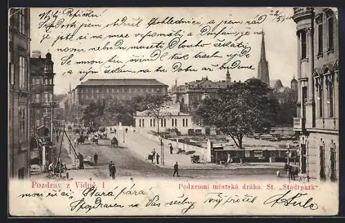 AK Wien, Wienthalbahn, Station Stadtpark