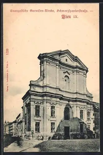 AK Wien, evangelische Garnison-Kirche, Schwarzspanierstrasse