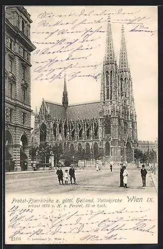 AK Wien, Probst-Pfarrkirche z. göttl. Heiland, Votivkirche