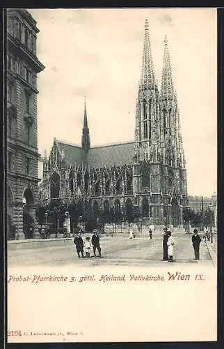 AK Wien, Probst-Pfarrkirche z- göttl. Heiland, Votivkirche