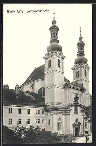 AK Wien, Blick auf die Servitenkirche