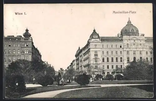 AK Wien, Partie auf dem Maximilian-Platz