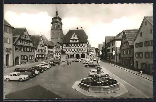 AK Weil der Stadt, Blick auf den Marktplatz