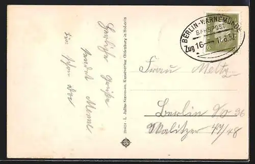 AK Warnemünde, Mole bei Sturm