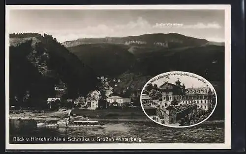 AK Schmilka /Sächs. Schweiz, Blick v. Hirschmühle