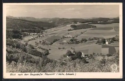 AK Saupsdorf, Blick nach dem Saupsdorfer Räumicht