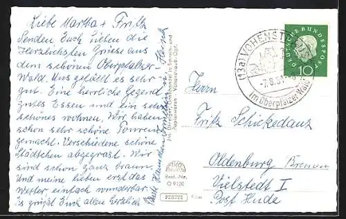 AK Waidhaus /Opf., Grenzübergang, Pfarrkirche, Ortsansicht